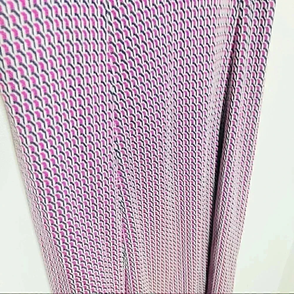 NWT Hugo Boss Fiabella Geometric Jacquard Midi Skirt Magenta Knit Career Office